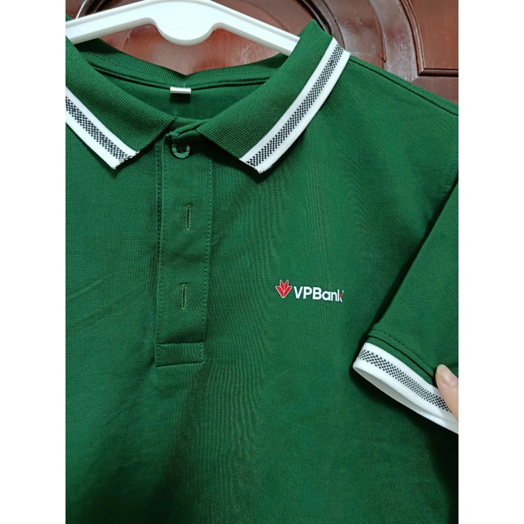 เสื้อโปโล VPbank bank ผลิตจากวัสดุจระเข้ผ้าฝ้ายคุณภาพสูง ทรงหลวม (Unisex) - Lahouse Uniform