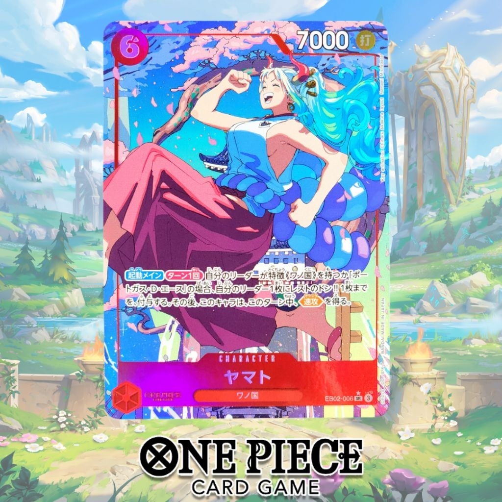 การ์ดวันพีซแท้ Yamato EB02-006 SR + แถมปลอกและปลอกการ์ด toploader.