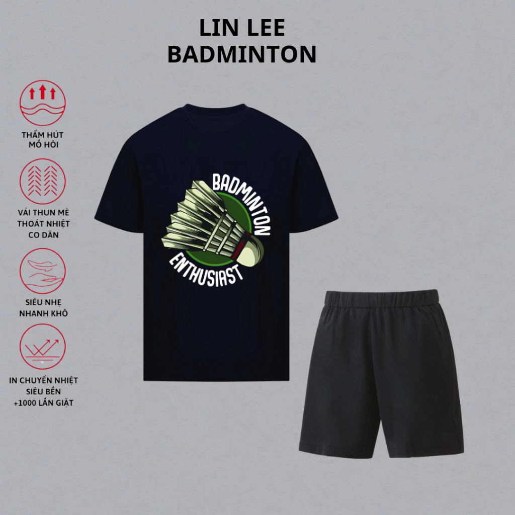 I LOVE BADMINTON เสื้อผ้าแบดมินตันการแข่งขันระดับมืออาชีพ TT632