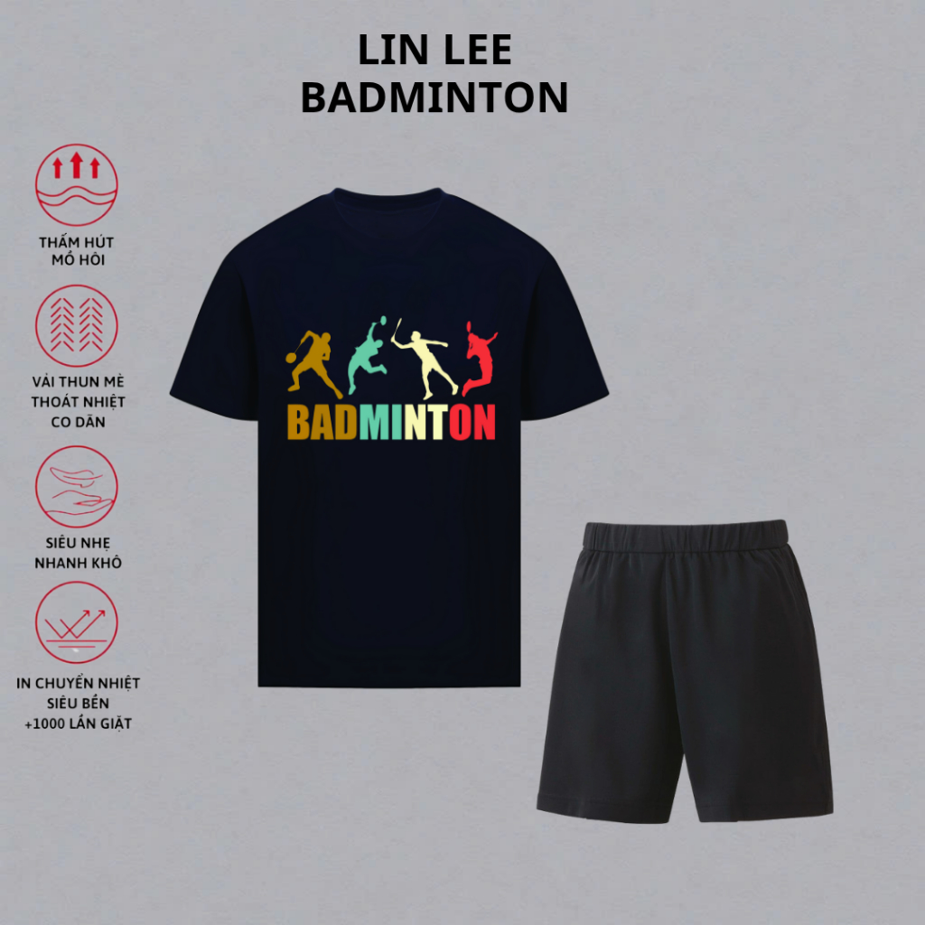 I LOVE BADMINTON เสื้อผ้าแบดมินตันการแข่งขันระดับมืออาชีพ TT636