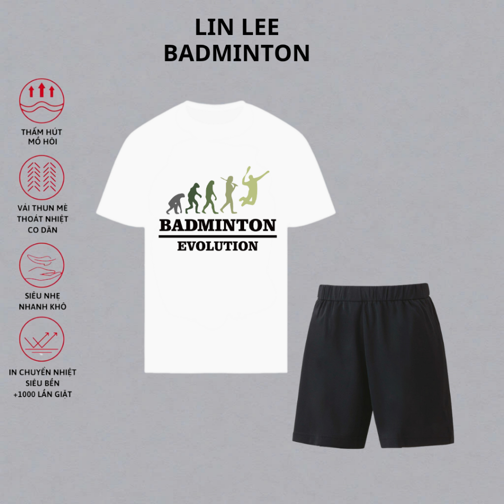 I LOVE BADMINTON เสื้อผ้าแบดมินตันการแข่งขันระดับมืออาชีพ TT639