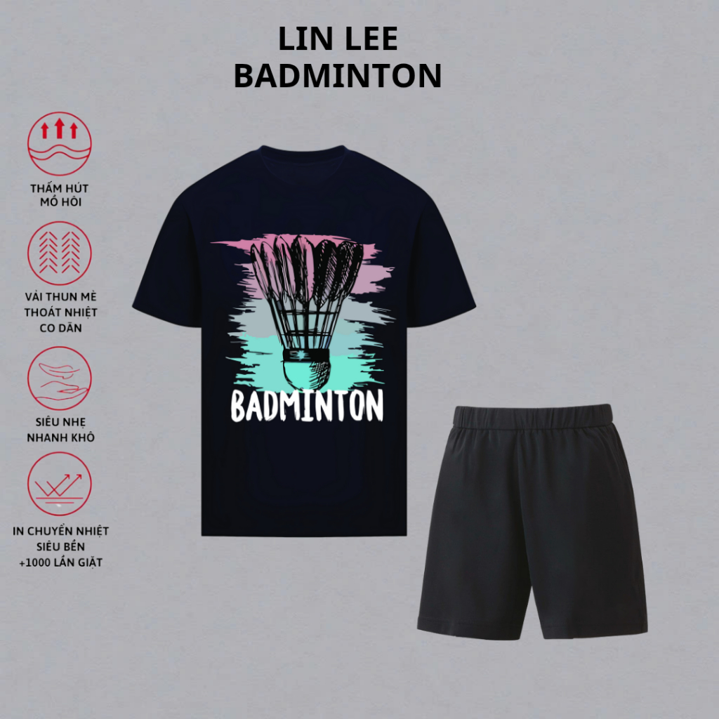 I LOVE BADMINTON เสื้อผ้าแบดมินตันการแข่งขันระดับมืออาชีพ TT646