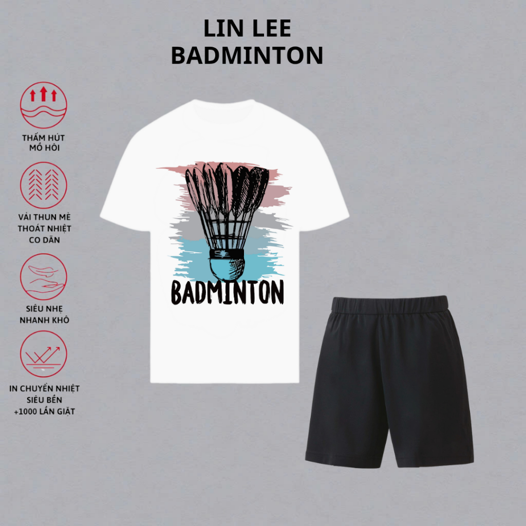 I LOVE BADMINTON เสื้อผ้าแบดมินตันการแข่งขันระดับมืออาชีพ TT647