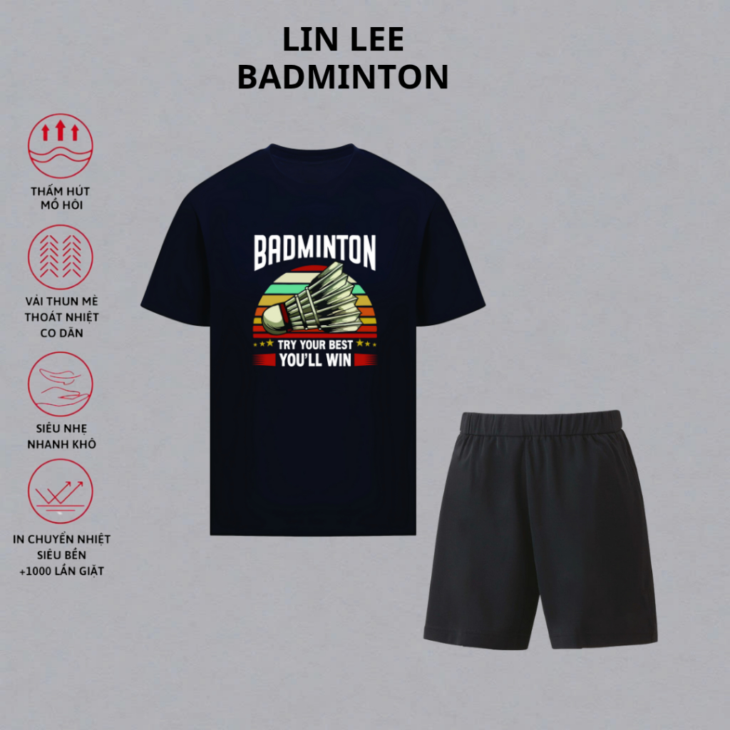 I LOVE BADMINTON เสื้อผ้าแบดมินตันการแข่งขันระดับมืออาชีพ TT656