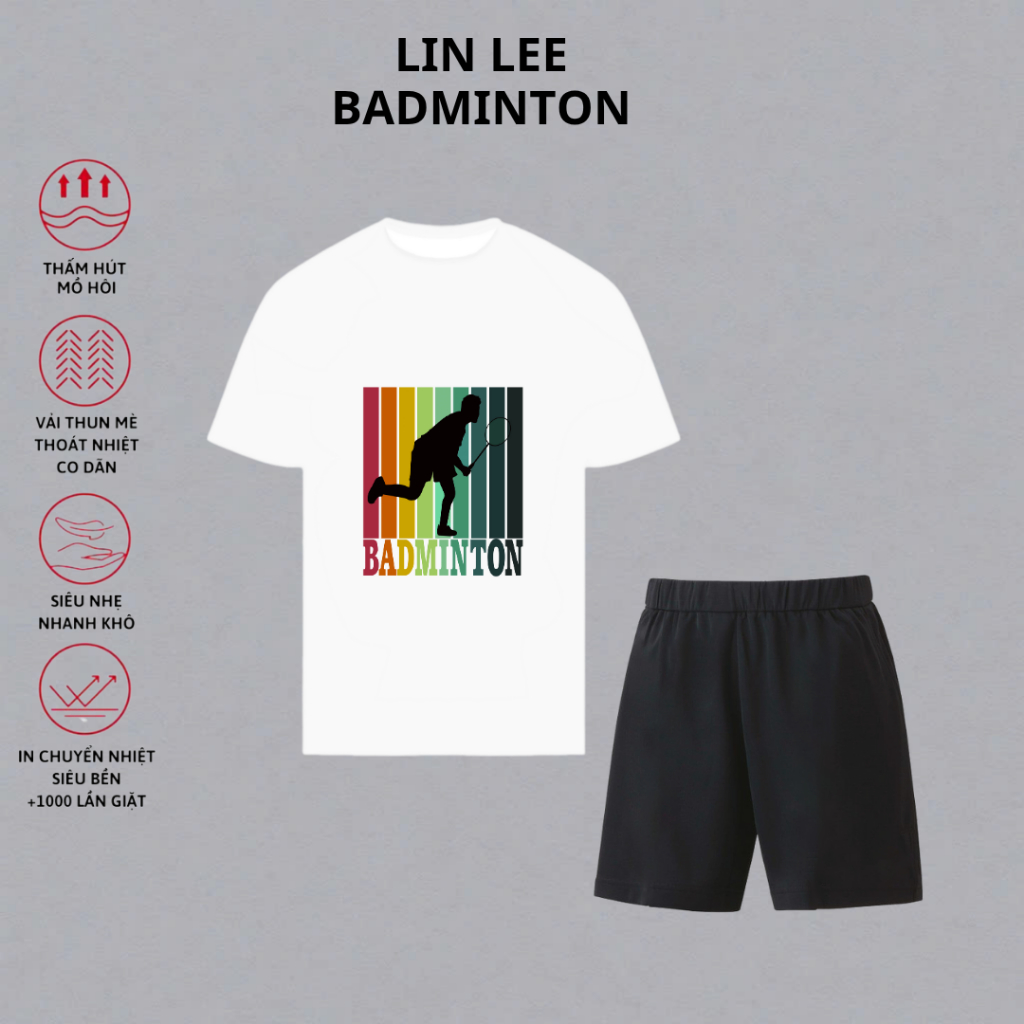 I LOVE BADMINTON เสื้อผ้าแบดมินตันการแข่งขันระดับมืออาชีพ TT659