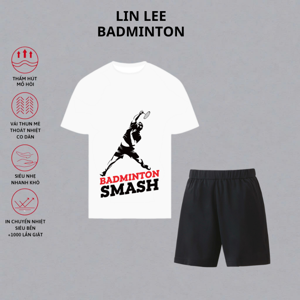 I LOVE BADMINTON เสื้อผ้าแบดมินตันการแข่งขันระดับมืออาชีพ TT665