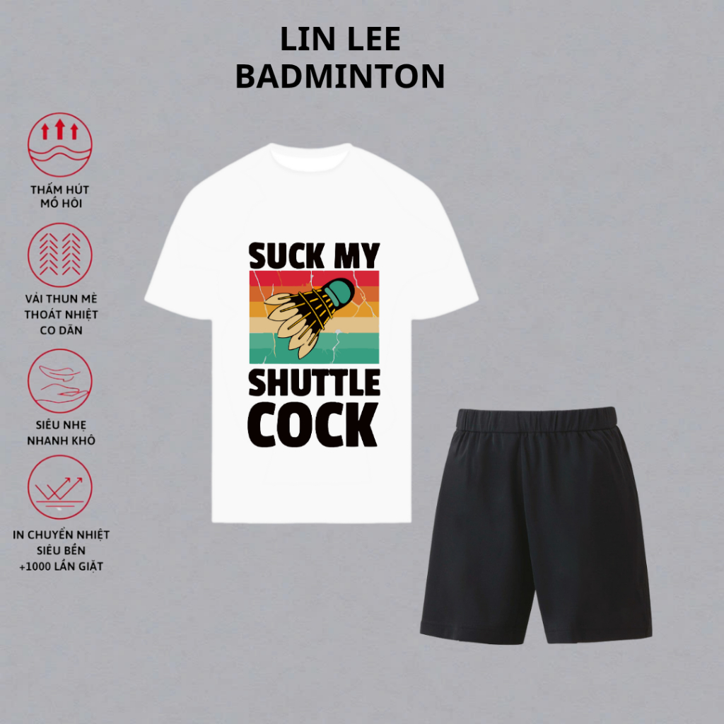 I LOVE BADMINTON เสื้อผ้าแบดมินตันการแข่งขันระดับมืออาชีพ TT669