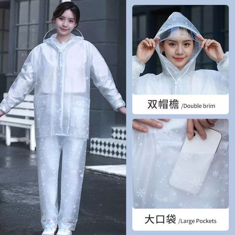 ชุดเสื้อกันฝนเกล็ดหิมะ พลาสติกใส thumbnail 5