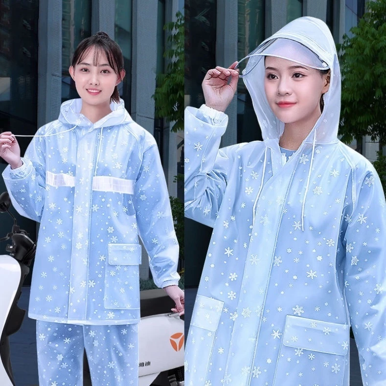 ชุดเสื้อกันฝนเกล็ดหิมะ พลาสติกใส thumbnail 3