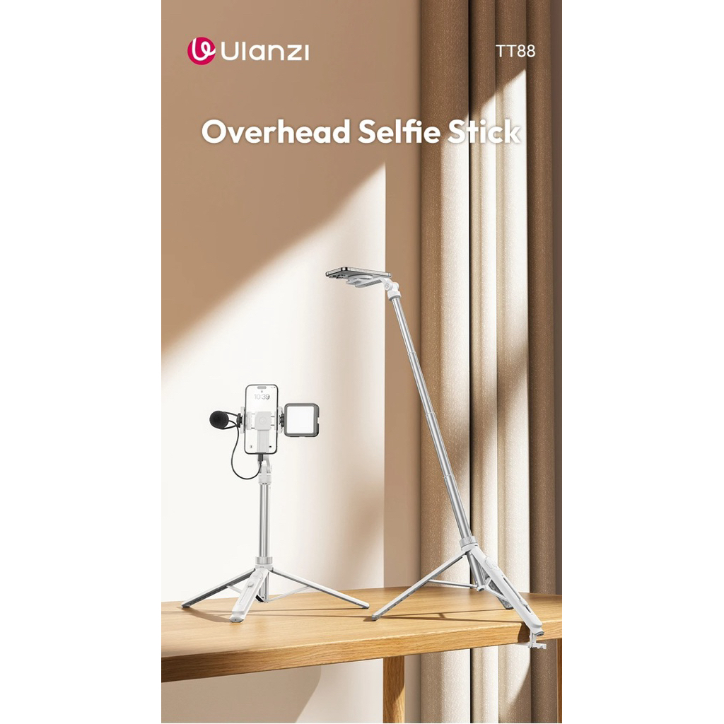 Ulanzi TT-88 ไม้เซลฟี่แบบเปิดประทุนพร้อมการเชื่อมต่อแม่เหล็ก magsafe
