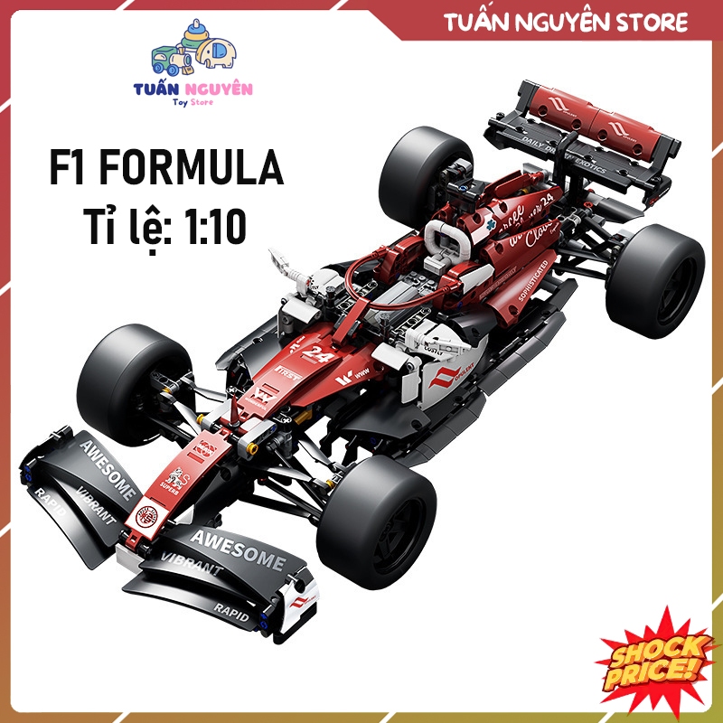 [2025 Model] Technic F1 FORMULA Supercar Assembly Model สเกล 1:10 พร้อม 1642 ชิ้น ของเล่นอัจฉริยะ