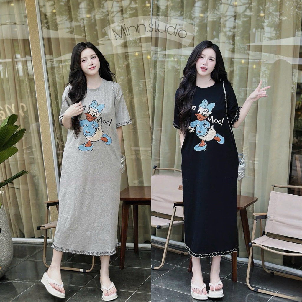 [Minn.studio] สินค้ามาใหม่ Cotton loan พิมพ์ลาย Blue Duck - ผ้าคอตตอนยืด บาง เบา เท่ (สินค้าตัวอย่าง