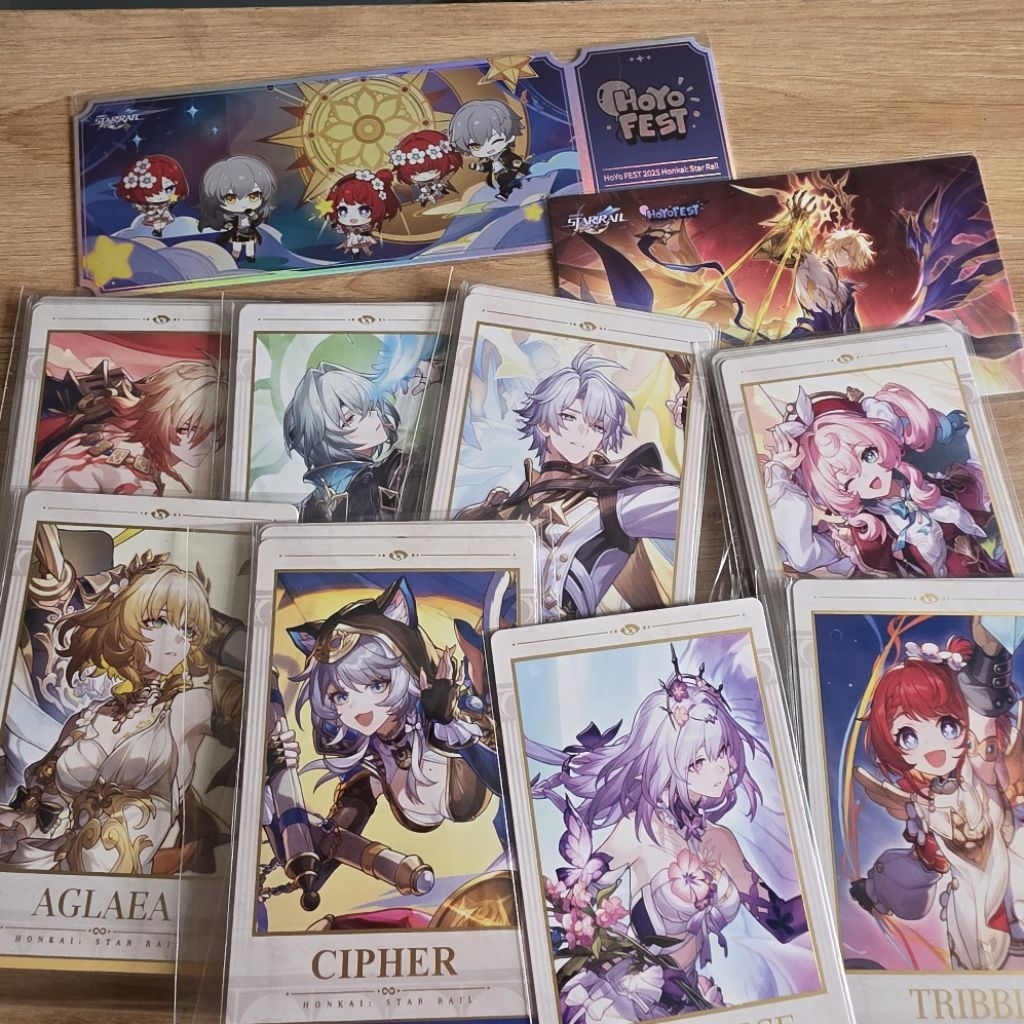 (Hoyofest 2025) การ์ดโปสการ์ดตั๋ว HSR - รางดาว Honkai Castore Hyacine Cipher Anaxa Mydei