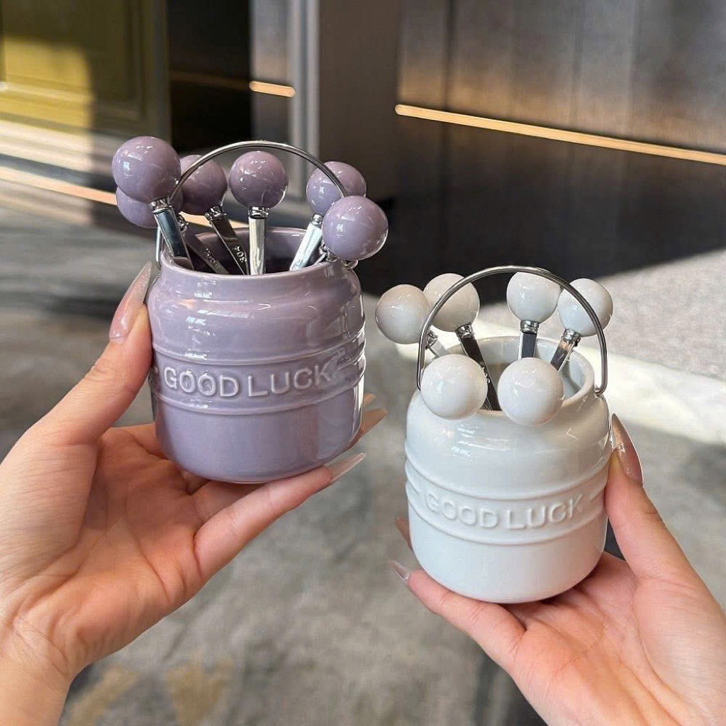 ชุดจานและ JARS สวยงาม 6 ชิ้น