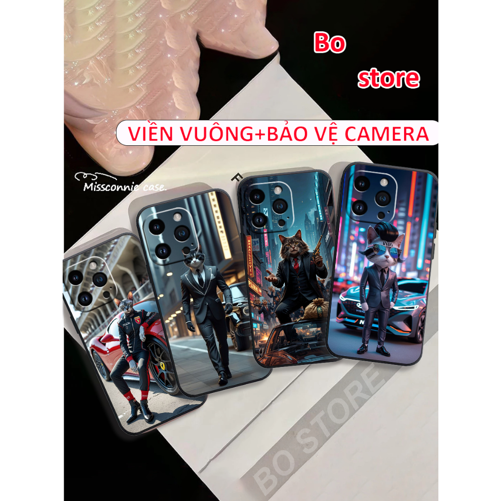 เคส IPhone 6-6G-6S / 6 PLUS-6S PLUS / 7-7G/ -8G / SE TPU พิมพ์ลาย LUXURY CAT, AI CAT, 3D, STYLISH