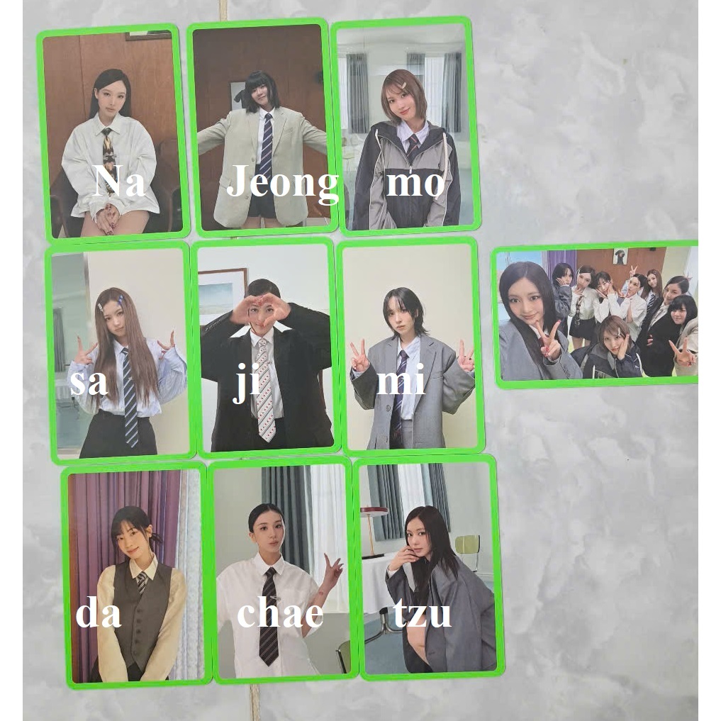 CARD PRE NEMO THING SEPARATE NAYEON JEONGYEON MOMO SANA JIHYO MINA DAHYUN CHAEYOUNG TZUYU