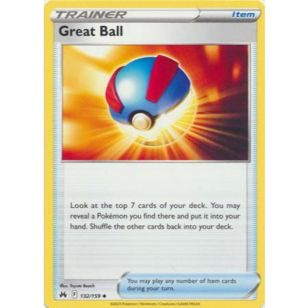 การ์ดโปเกมอนแท้ 1 ใบ,Great Ball - 132/159 - Uncommon -M-NM
