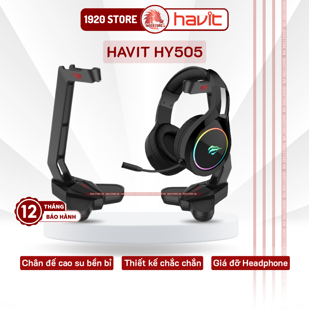HAVIT จัดส่งรวดเร็วHAVIT HY505 Gaming Headphone Mount, Solid Design, ฐานยางทนทานเป็นพิเศษ - ของแท้