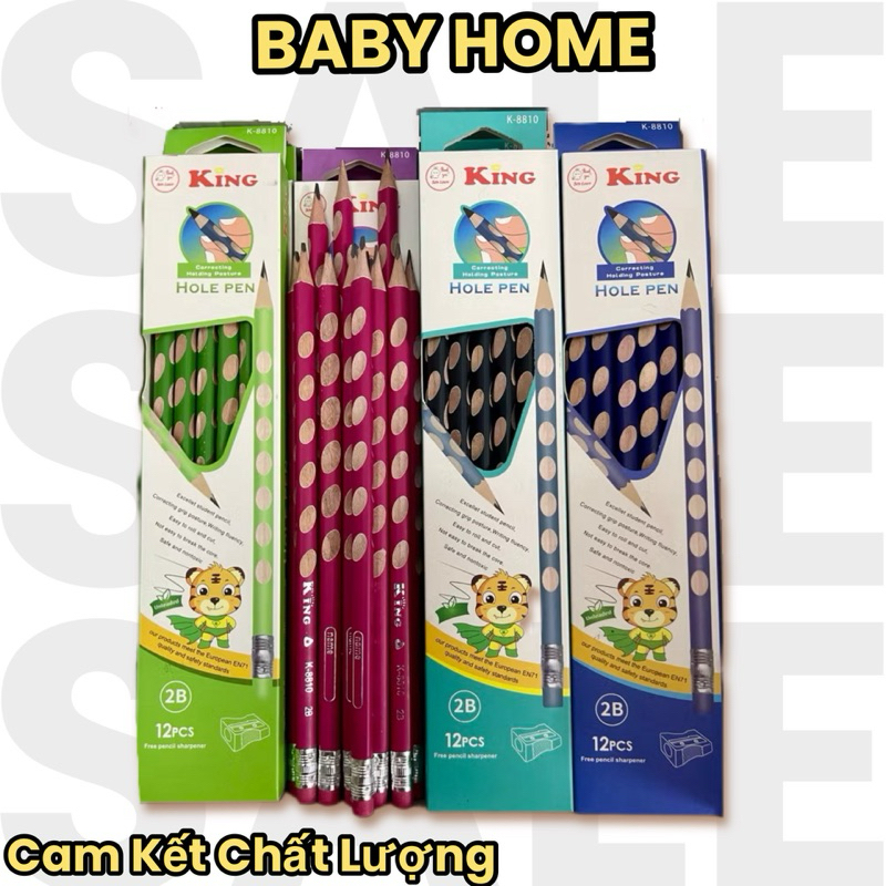 กล่องดินสอวางตําแหน่ง King K-8810 กล่องพร้อมไส้ 2B สําหรับรองรับตัวอักษร