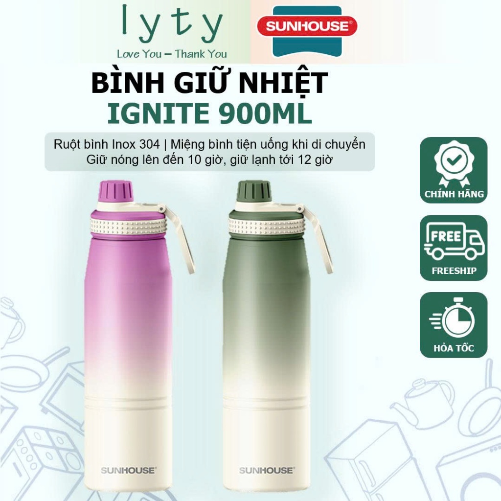 กระติกน้ําร้อน IGNITE 900ml SUNHOUSE KS-TU900IG | KS-TU900IP