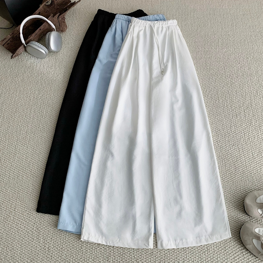 [JEMCLOSET] กางเกงขายาว WIDE-LET IN SMOOTH WELDED FABRIC - 3520 - SUSU