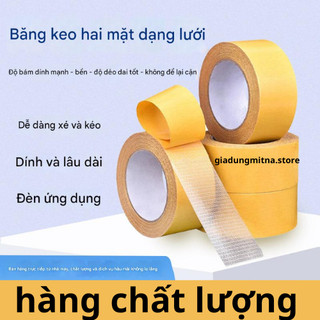 Băng dán 2 Mặt dạng lưới 5m-10m siêu dính lột ra không để lại vết keo