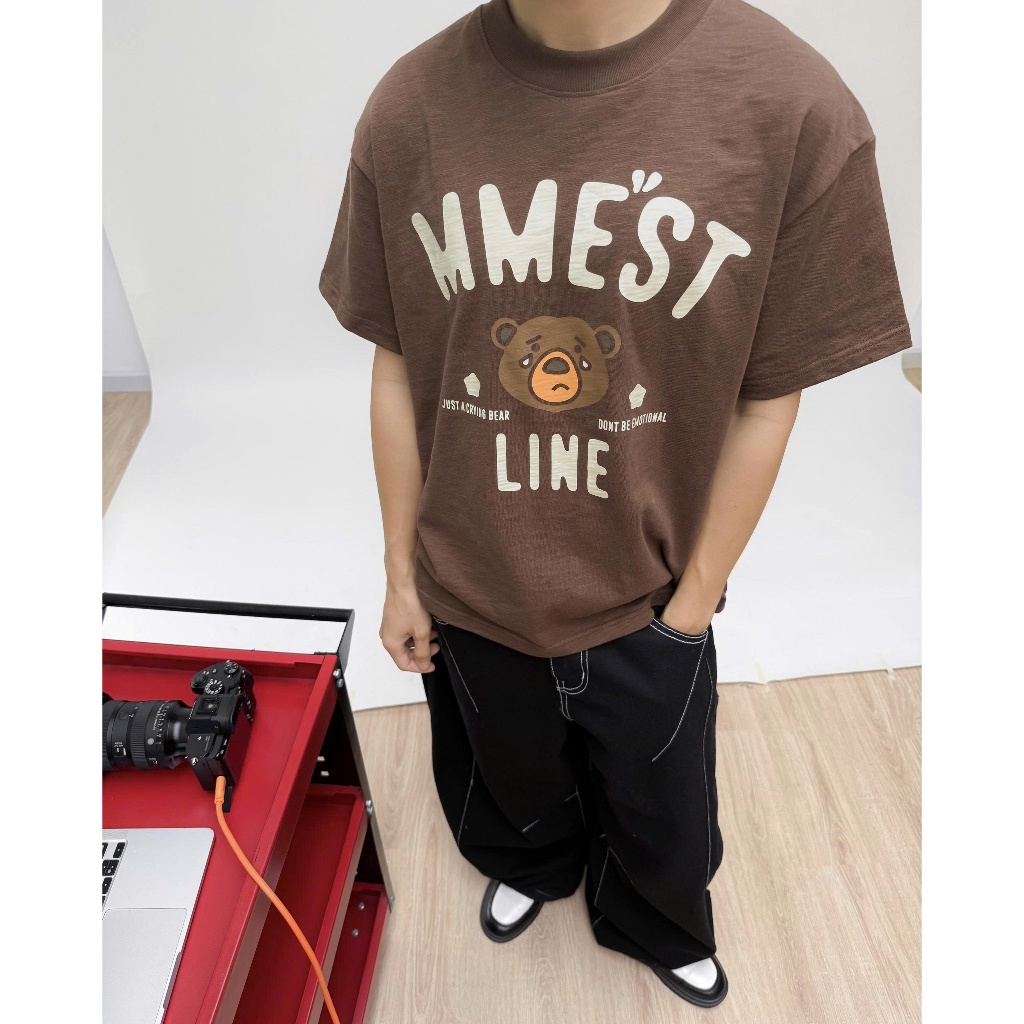 เสื้อกล้าม “CRYING BEAR” เสื้อยืดลาย Boxy ผ้า Premium Cotton ราคา ถูกที่สุด ดีลบีเคเค แกลเลอรีภาพที่ 4