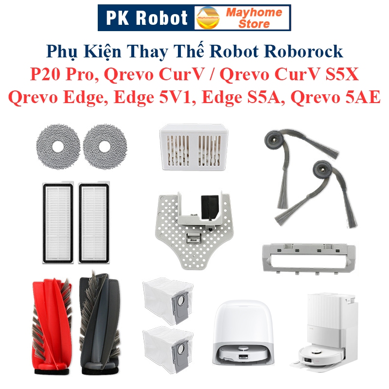 Roborock P20 Pro Robot Replacement Accessories, Qrevo CurV, Qrevo CurV S5X, Qrevo Edge / Edge 5V1 / 