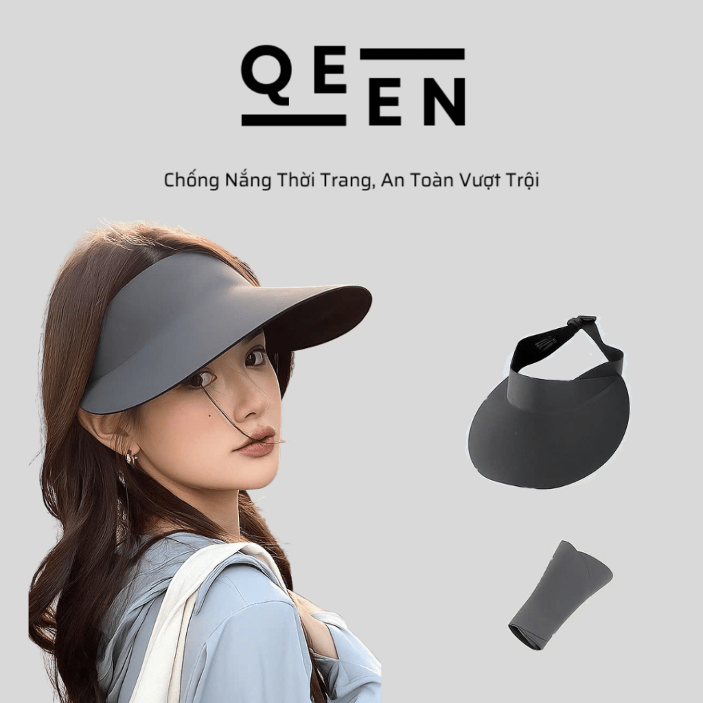 QEEN หมวกกันแดดป้องกันรังสียูวีแฟชั่นหรูหราสะดวก