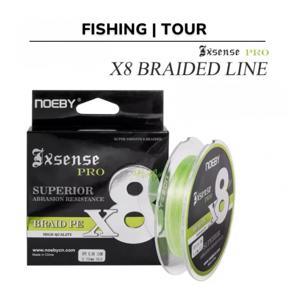 Exsense Pro X8 BRAIDED LINE Super Smooth PE Parachute Cord เข้าร่วมกับของแท้ NOEBY Fishing TOUR