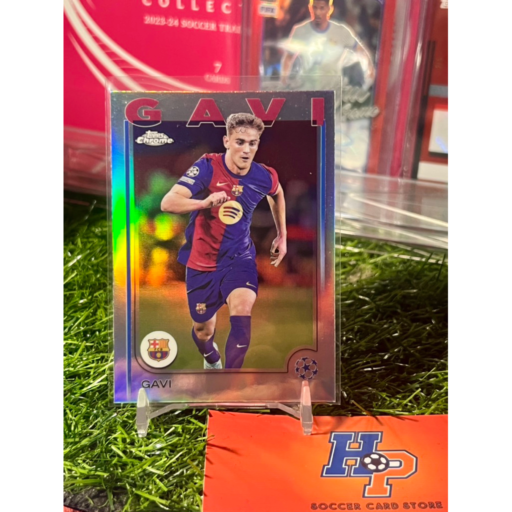 Gavi Refractor Topps Chrome UCL 2024/25 การ์ดฟุตบอล