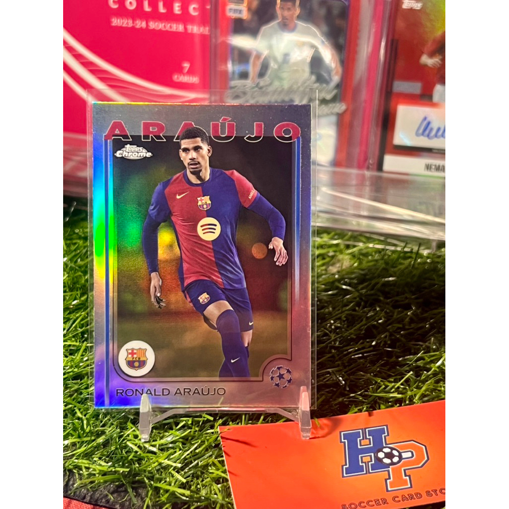 Araujoo Refractor Topps Chrome UCL 2024/25 การ์ดฟุตบอล