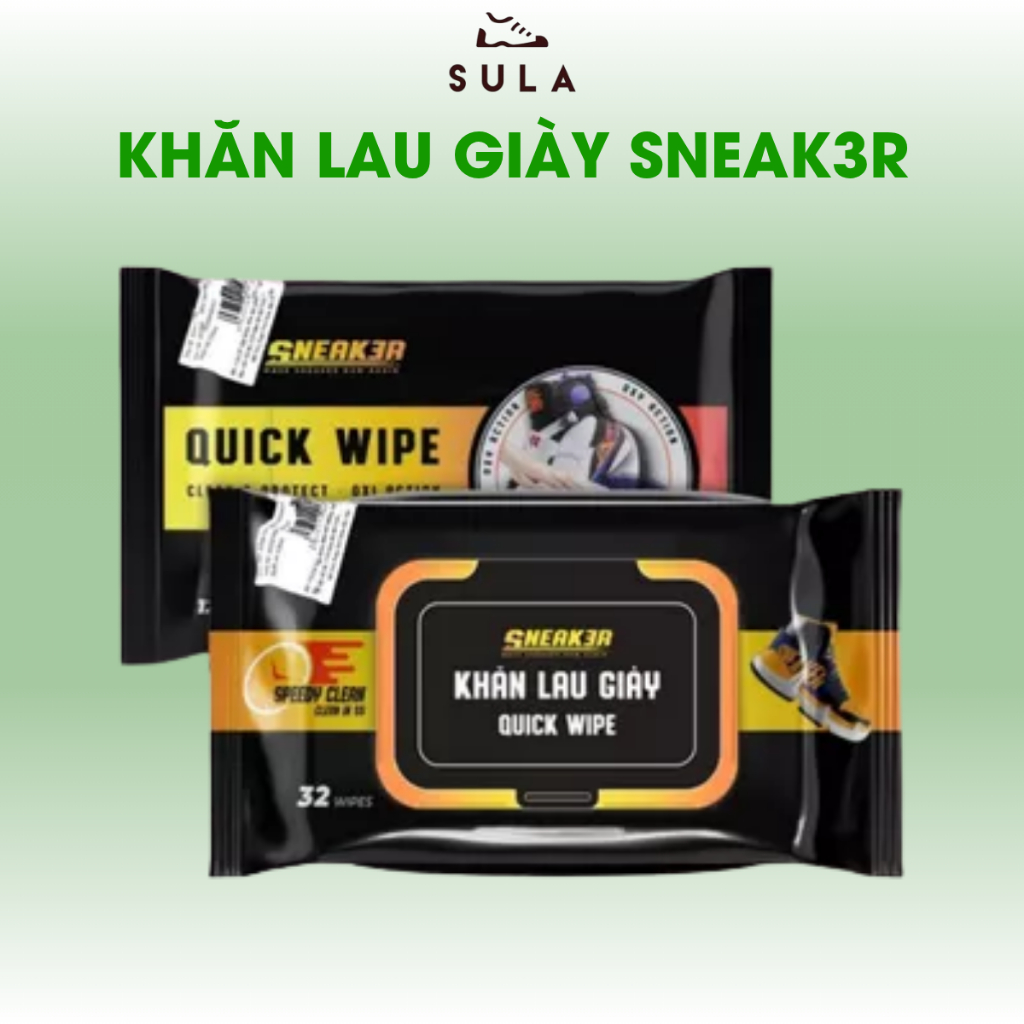 Quick Wipe Sneak3r ผ้าเช็ดทําความสะอาดรองเท้าเร็วสุด เทคโนโลยี Oxi Aciton ของแท้