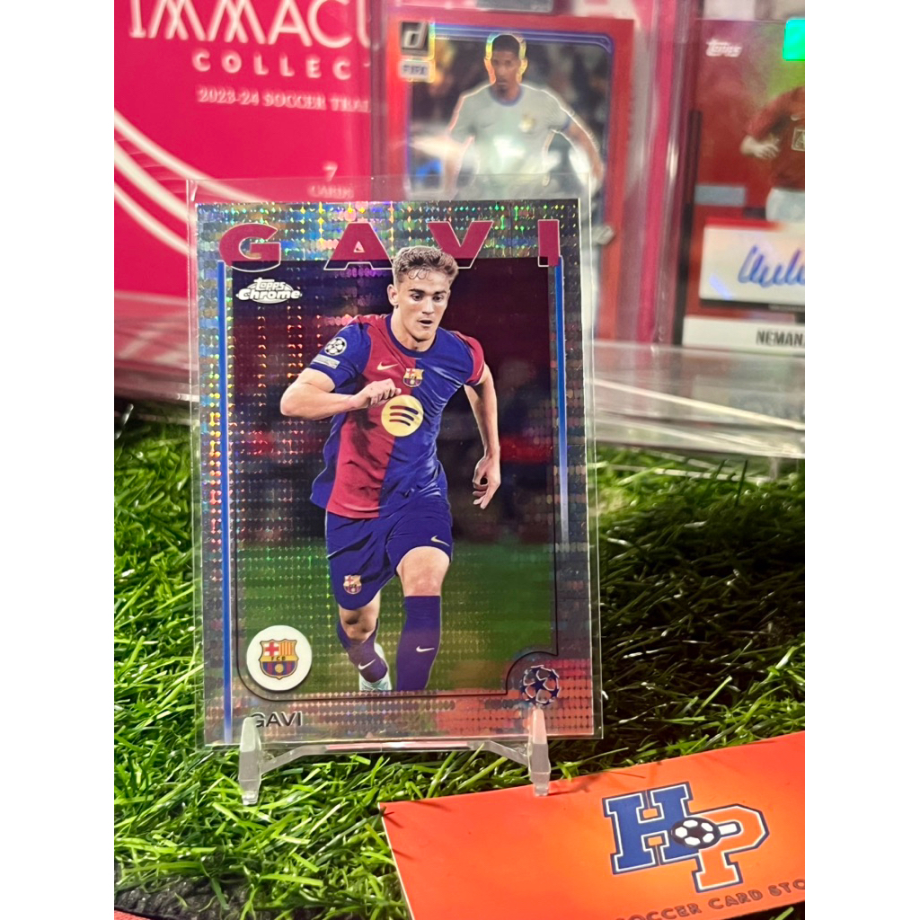 การ์ดฟุตบอล Gavi Pulsar Topps Chrome UCL 2024/25
