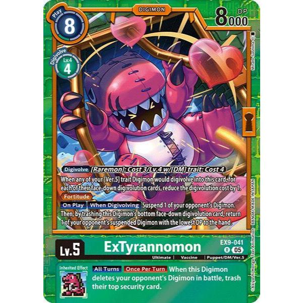 Digimon Card Code EX9-041 - ExTyrannomon - Digimon - Rare