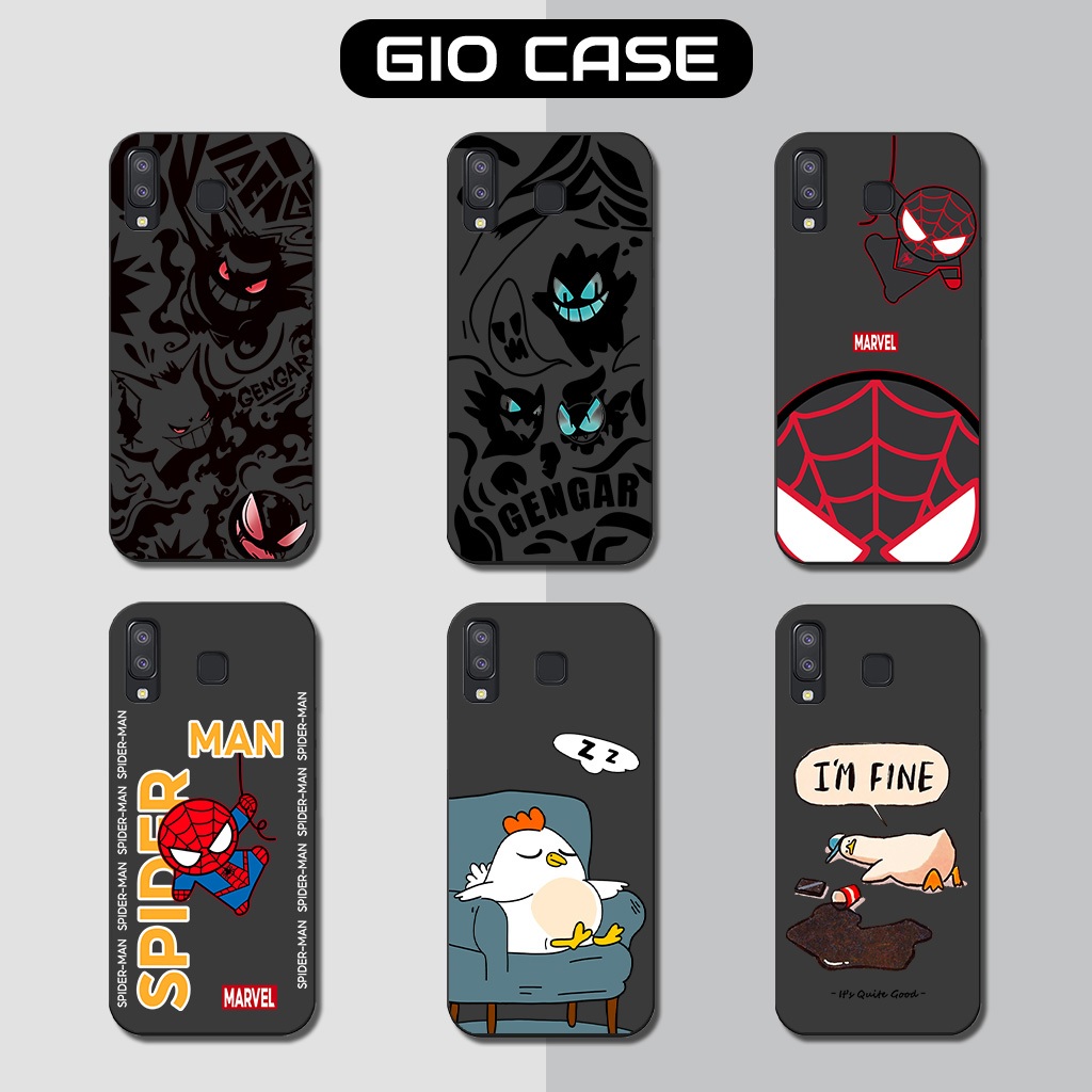 Samsung A8 Star เคส A9 Star พิมพ์ลาย Gengar การ์ตูนสไปเดอร์แมน
