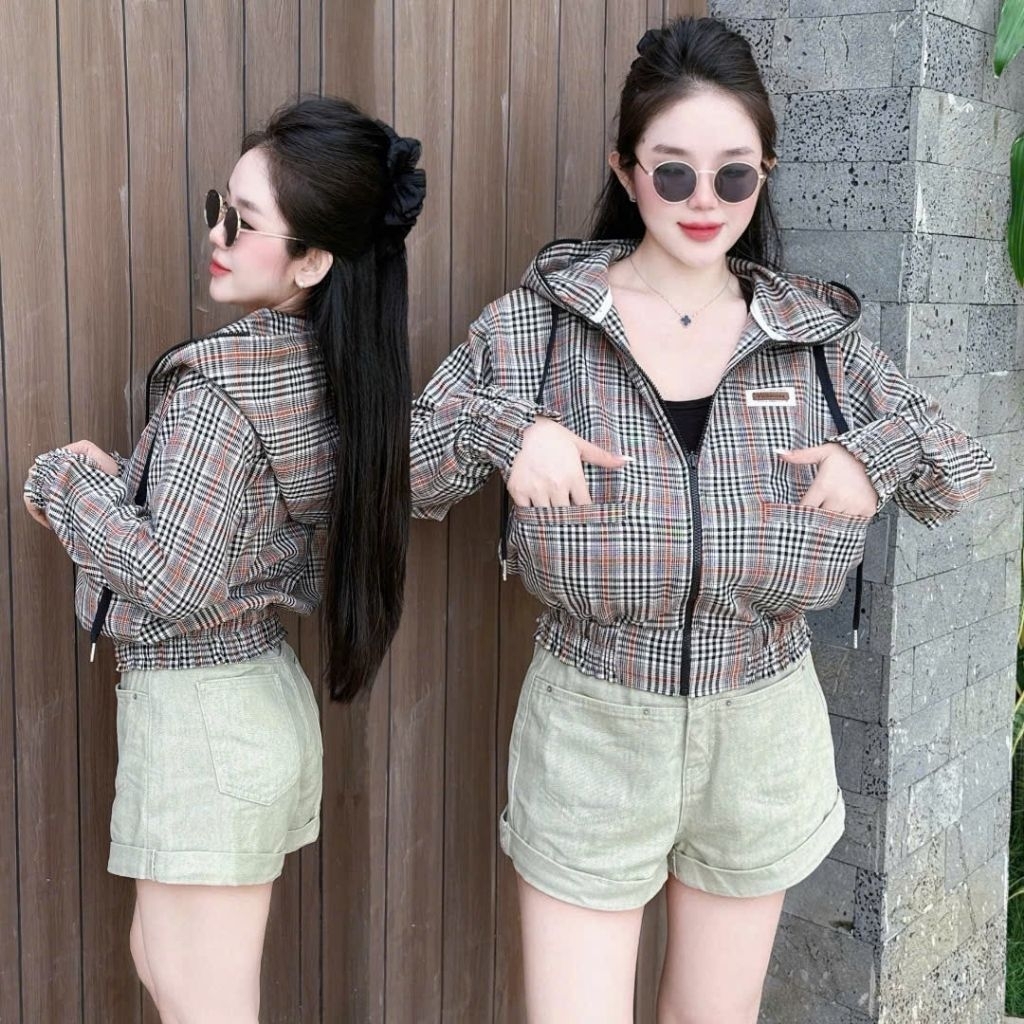 GLEN CARROT JACKET - กระเป๋าคอตั้ง 2 สี สีดํา - สีน้ําตาลพร้อมหมวก