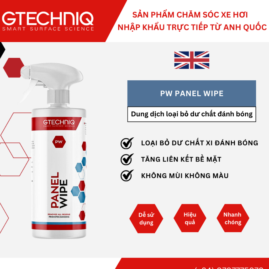 โพสต์-ขัดน้ํายากําจัดสิ่งตกค้าง - Gtechniq Panel Wipe 500ml