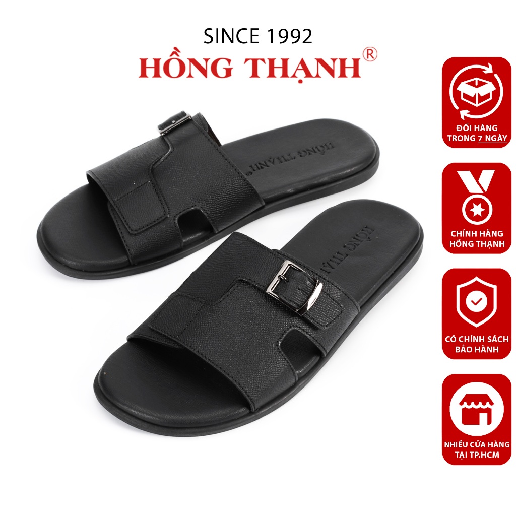 HONG THHANH - รองเท้าแตะหนังผู้ชายแฟชั่นพร้อมพื้นรองเท้ากันลื่น - 8247