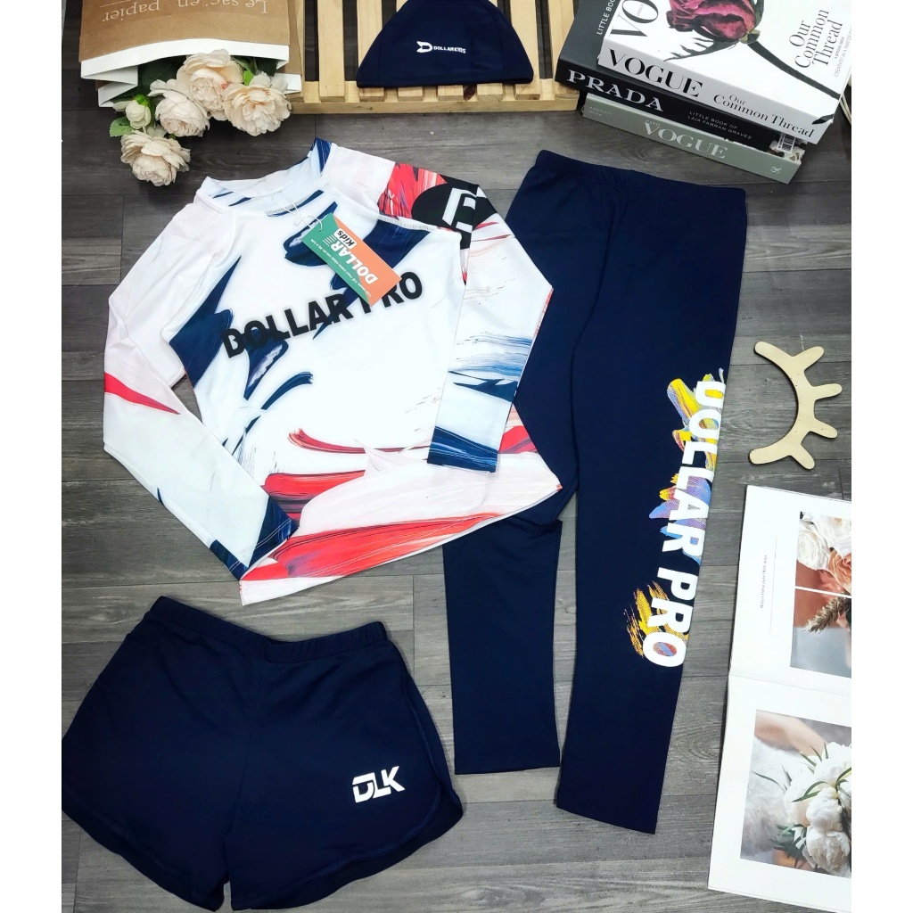 Dollar Pro Artistic ชุดว่ายน้ําระดับไฮเอนด์สําหรับผู้หญิงและเด็กผู้หญิง แขนยาวและกางเกงขายาว ป้องกัน