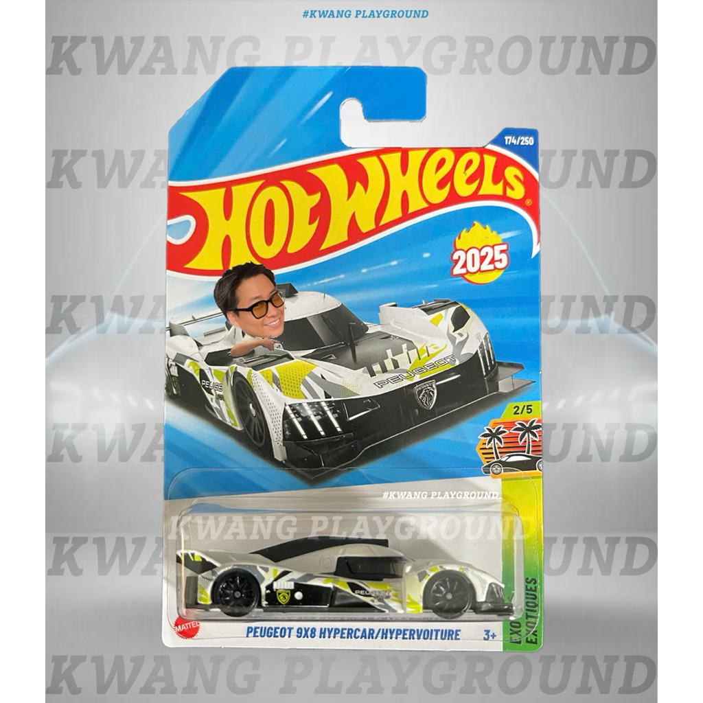 กวางสนามเด็กเล่น - Hot Wheels basic Peugeot 9X8 รถโมเดล Hypercar/Hypervoiture - Case M 2025