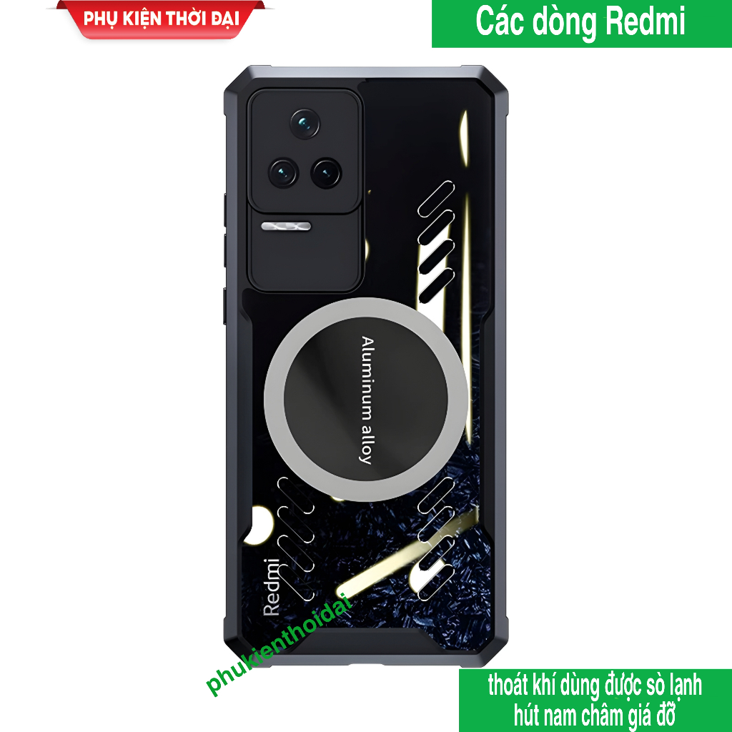 เคส Redmi K40s / K40 / K40 Gaming Poco F3 / F4 / F3 GT ใช้ความเย็น ระบายอากาศ กันกระแทก ด้านหลังใส