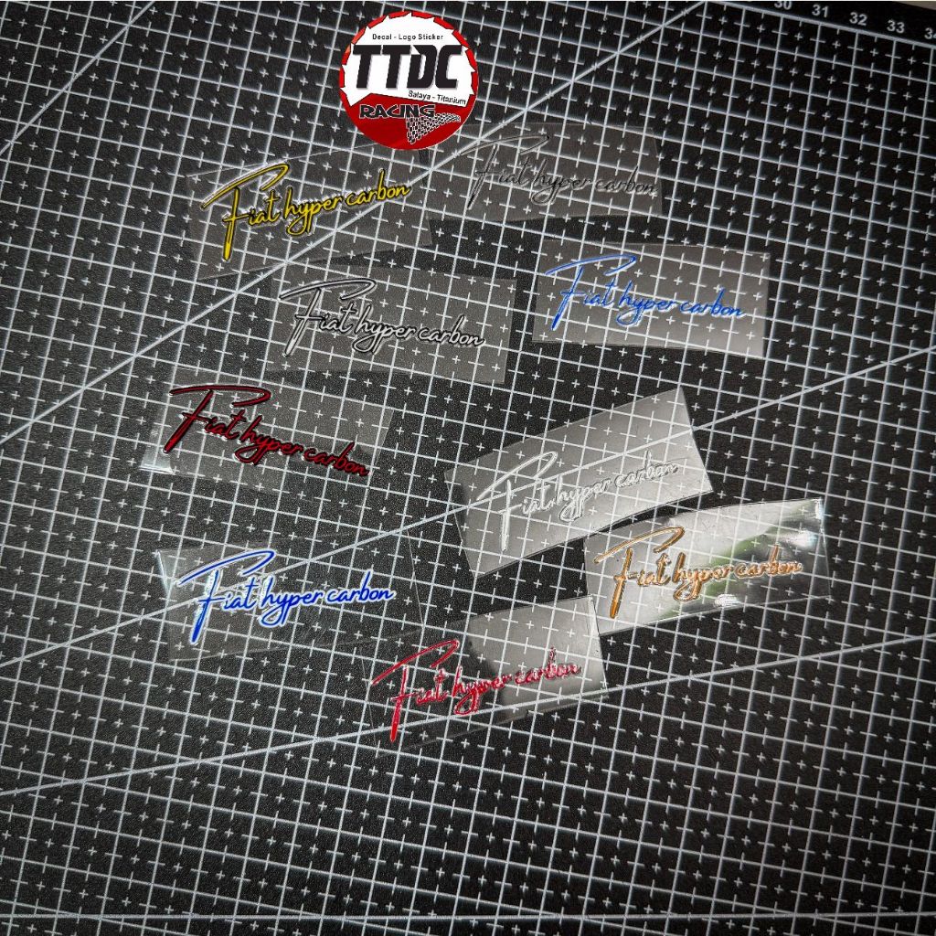 สติ๊กเกอร์ Fiat Hyper Carbon Thailand UV หลากสี ใหม่ 2025