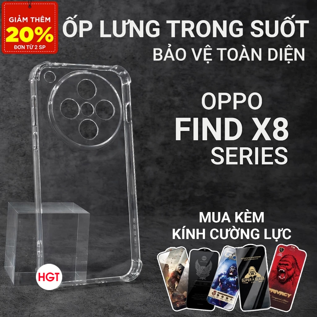 Oppo Find X8 / X8S / X8 Pro / X8 Ultra / X8S Plus เคสสีดําและกันกระแทกแบบยืดหยุ่น