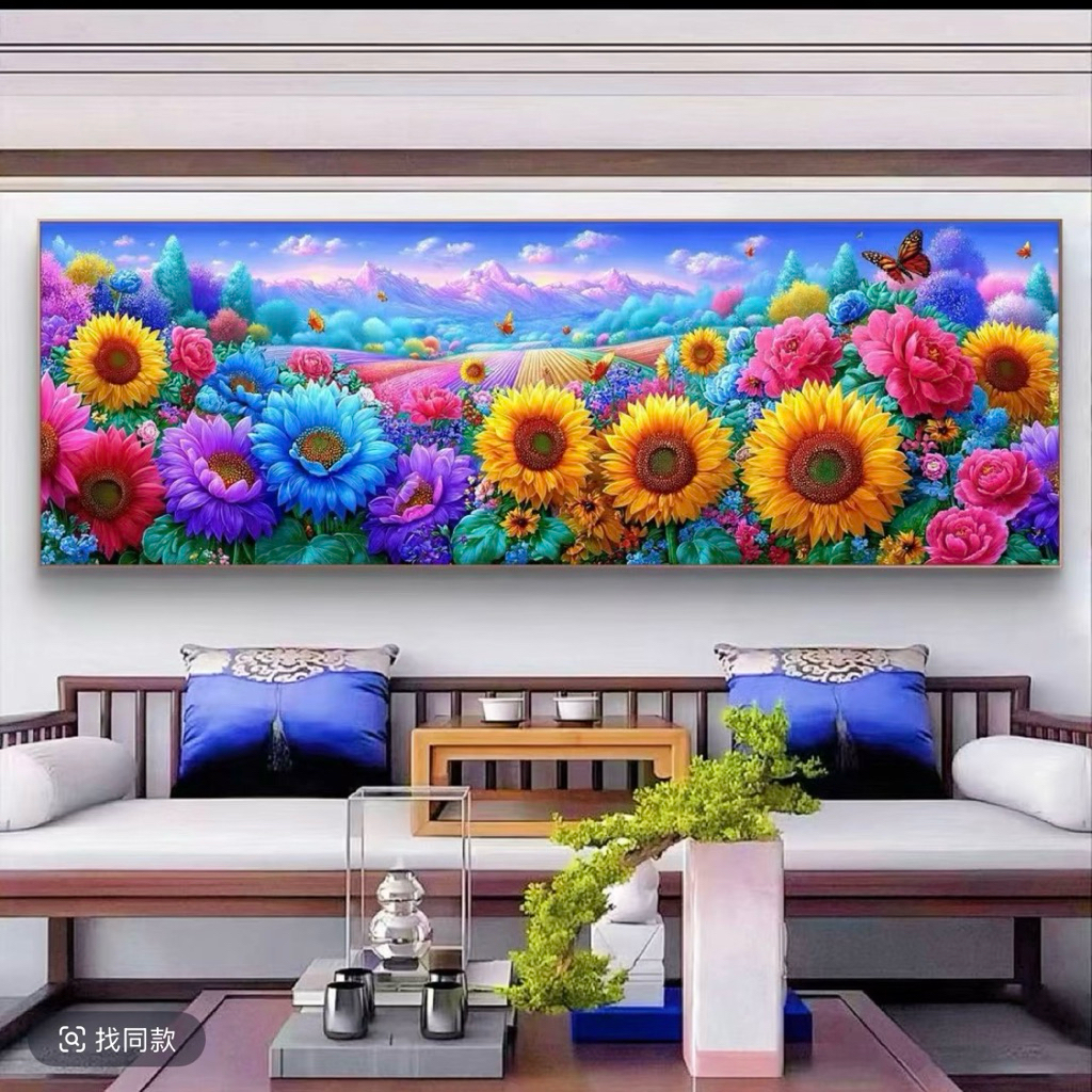 พ่นสี EMBROIDERED 180x64 ซม. 9CT ปัก 4 เกลียว