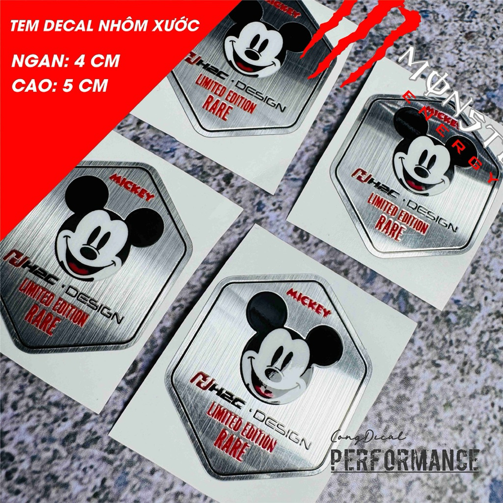 MICKEY LIMITED RARE สติ๊กเกอร์โครเมียมขูด