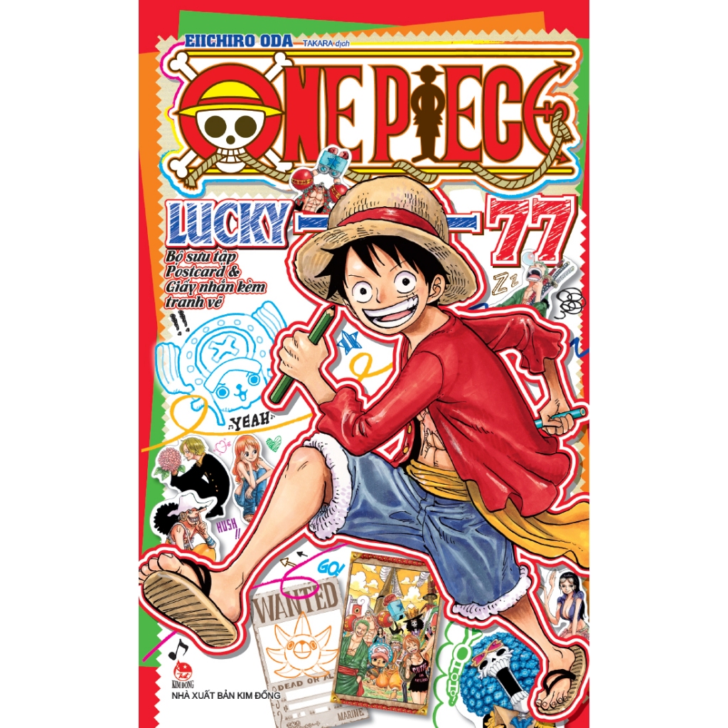 Comics - One Piece Lucky 77 - Postcard Collection & Notes พร้อมรูปภาพ!!