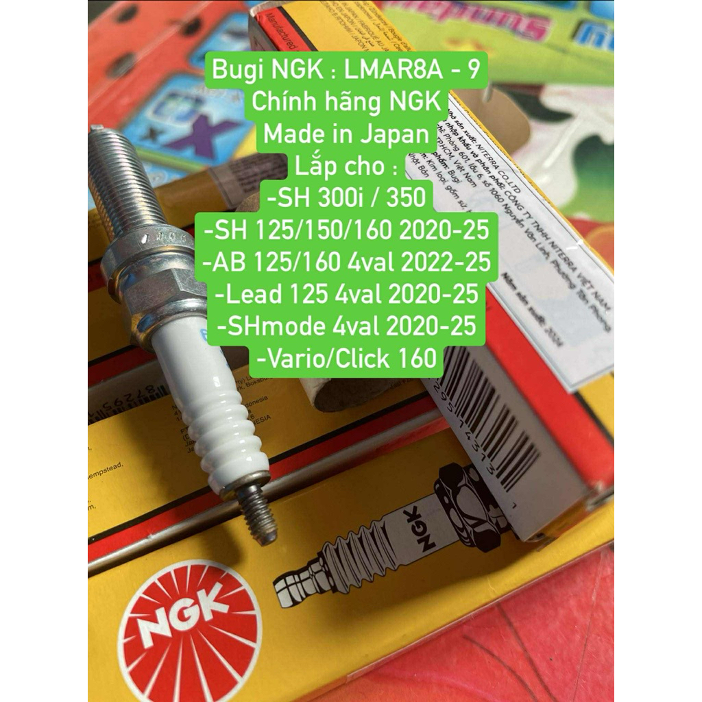 หัวเทียน NGK LMAR8A-9 SH/AB/Lead/ShMode/Vario 2020