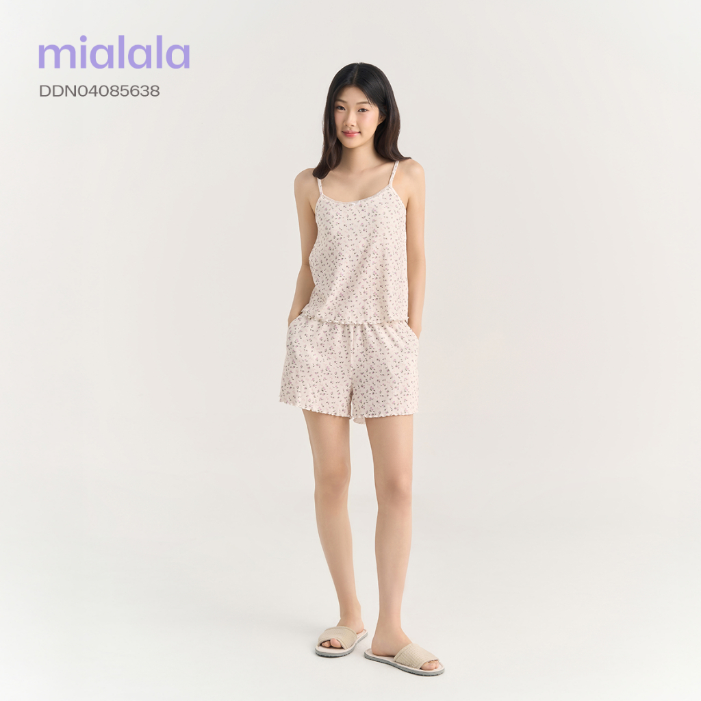 Mialala 5638 DDN ชุดนอนสองชิ้นผ้าฝ้ายซี่โครงนุ่มและเย็น04085638