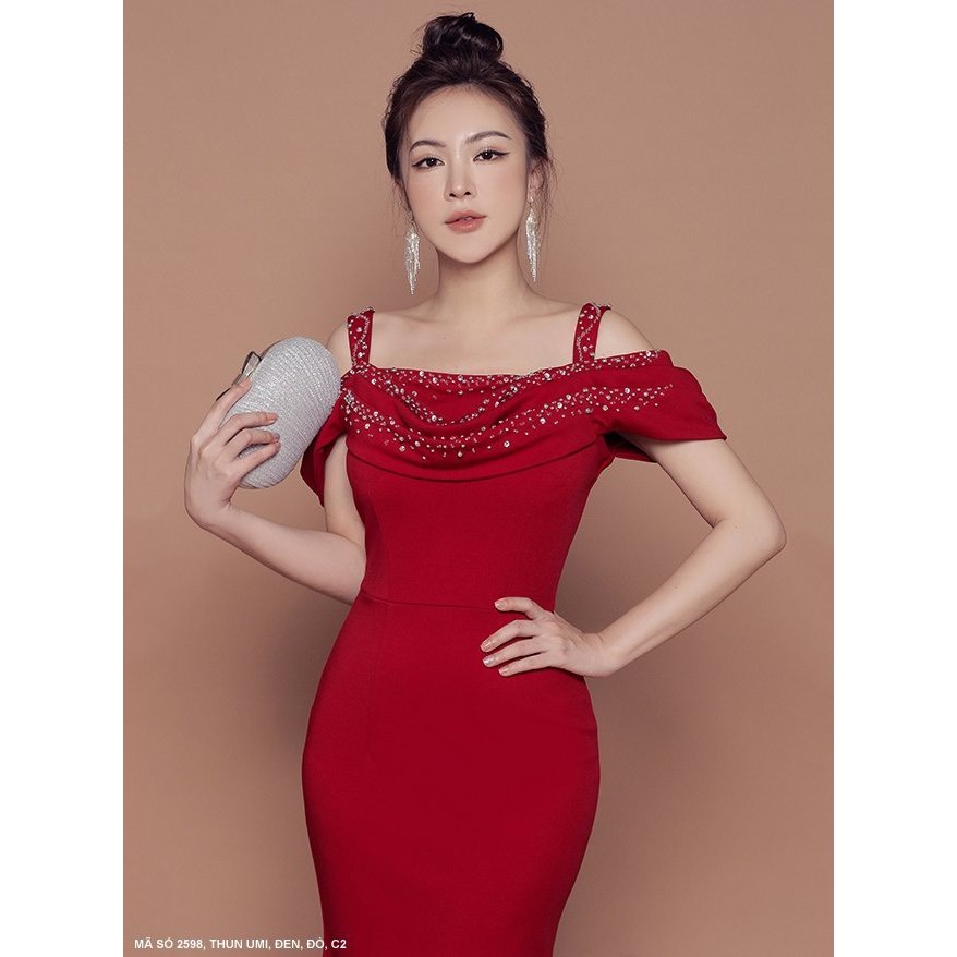 MYDU SHOP - MS 2598 - ปิดไหล่, ชุดปาร์ตี้ลูกปัดที่จํานําสไตล์ของคุณ